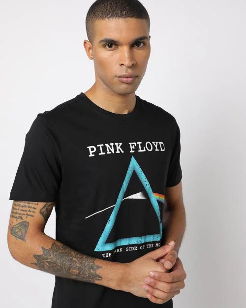 Pink Floyd - Graphic Print Slim Fit Crew-Neck T-shirt
