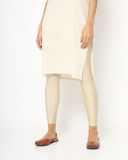 Shimmery Ankle-Length Leggings
