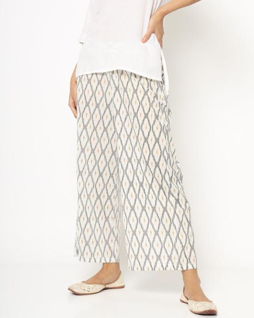 Ikat Print Palazzo Pants