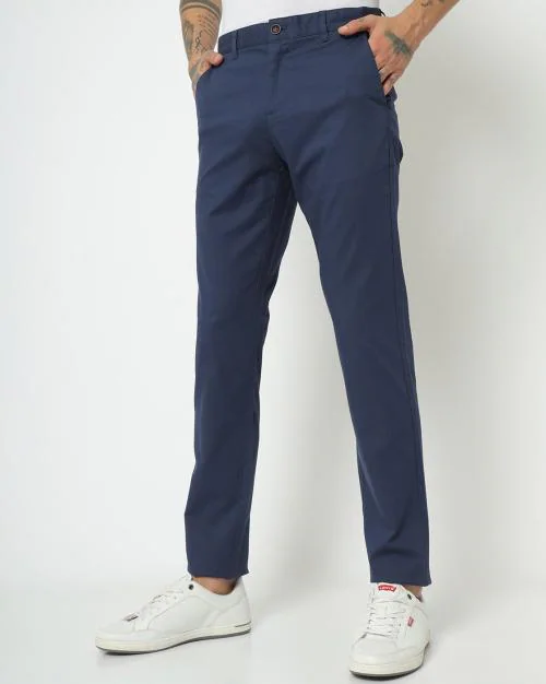 Tapered Flat-Front Trousers