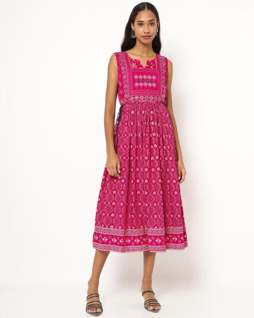 Printed Flared Dress