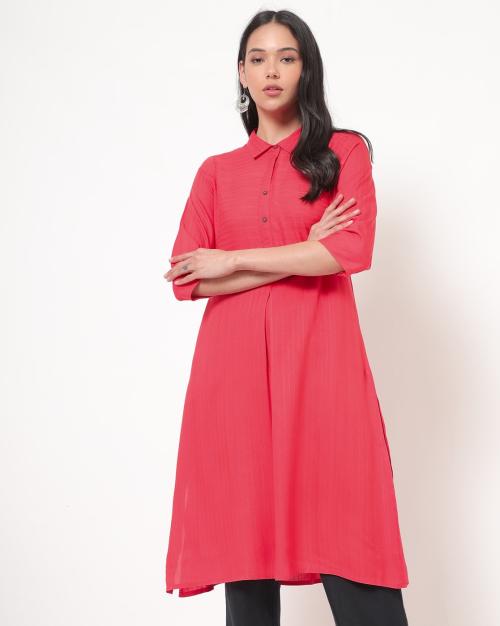Solid A-line Kurta