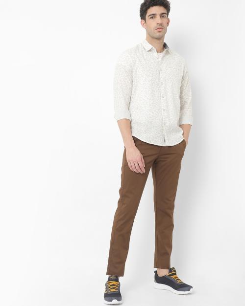 Micro Print Shirt with Welt Pocket