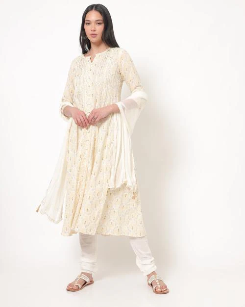 Printed Flared Kurta Set