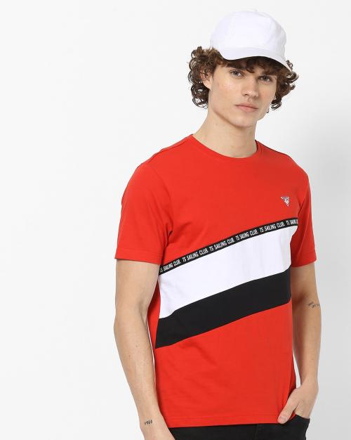 Colourblock Crew-Neck T-shirt