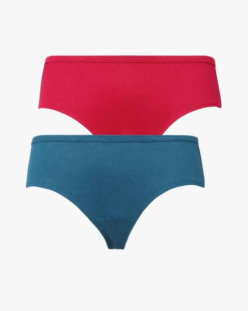 Buy Pack of 2 Cotton Mid Rise Hipster Panty Online at Best Prices in