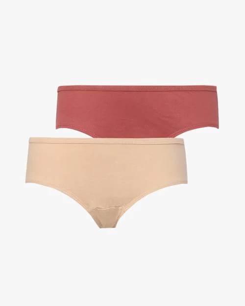 Buy Pack of 2 Cotton Mid Rise Hipster Panty Online at Best Prices in