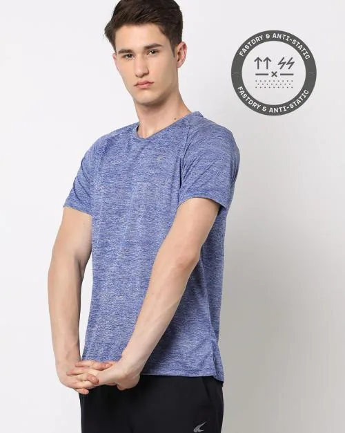 Regular Fit Fastdry Heathered Crew-Neck T-Shirt