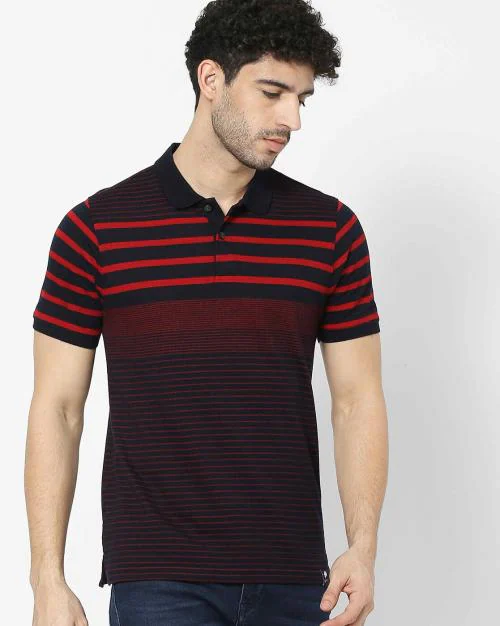 Striped Button-Down T-shirt