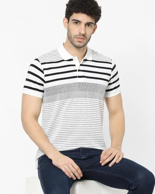 Striped Button-Down T-shirt
