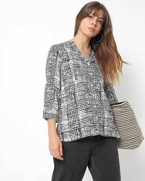 Printed High-Low Top