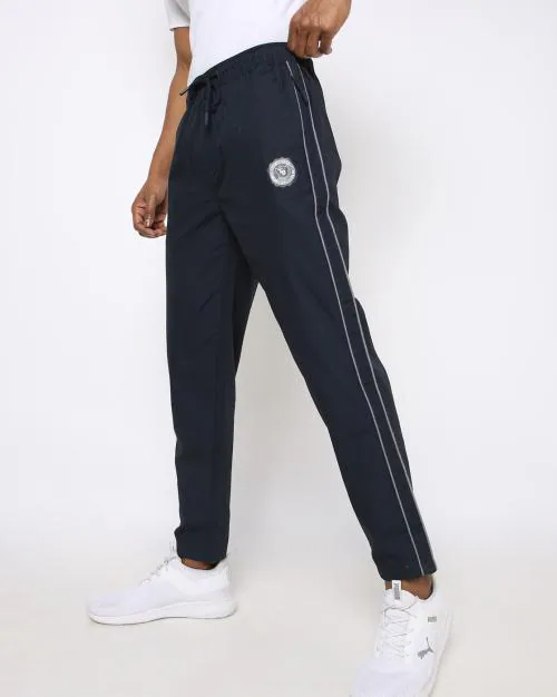 Men Track Pants with Contrast Piping