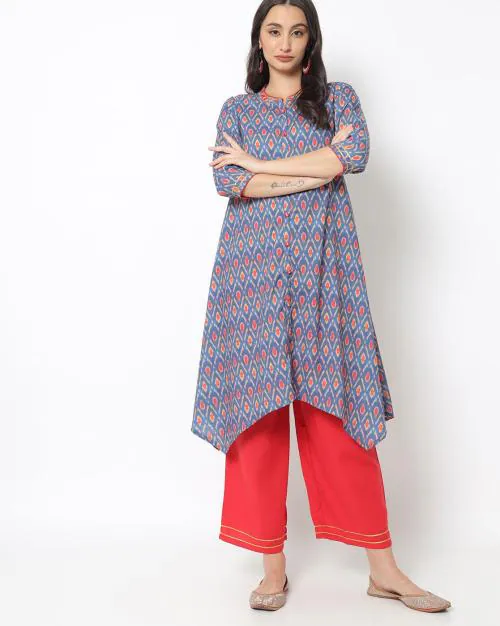 Buy Printed Aline Kurta Set with CollarNeck Online at Best Prices in India JioMart.