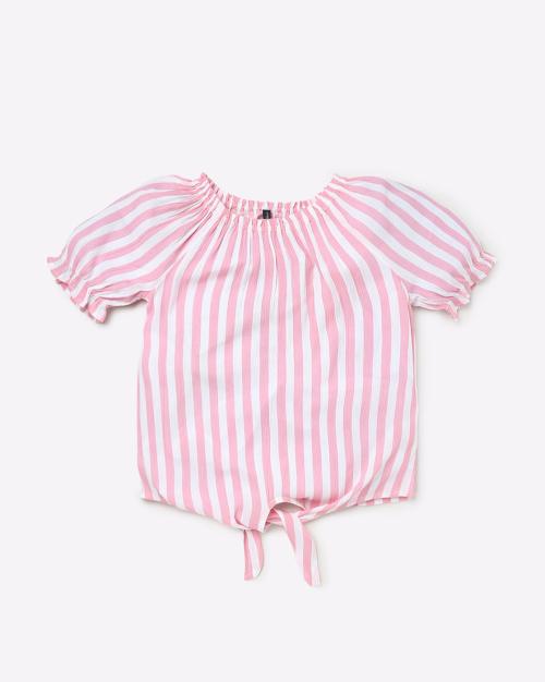 Striped Round-Neck Top