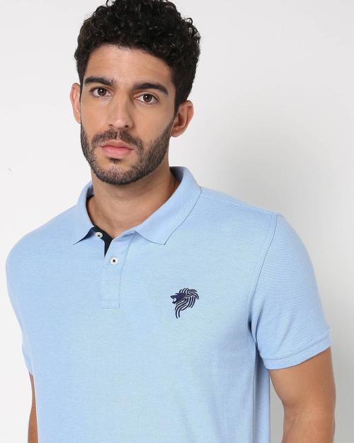 Regular Fit Polo T-Shirt with Logo Embroidery