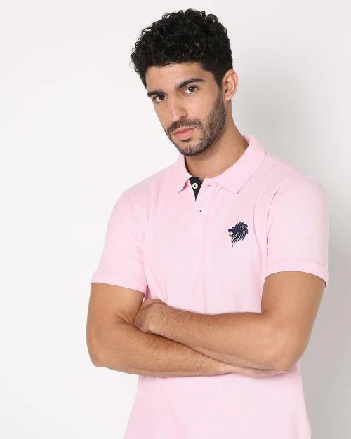 Regular Fit Polo T-Shirt with Logo Embroidery