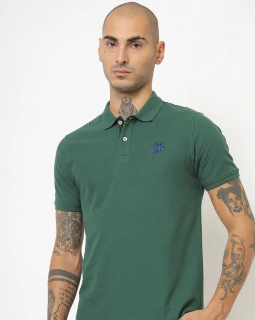 Polo T-shirt with Logo Embroidery