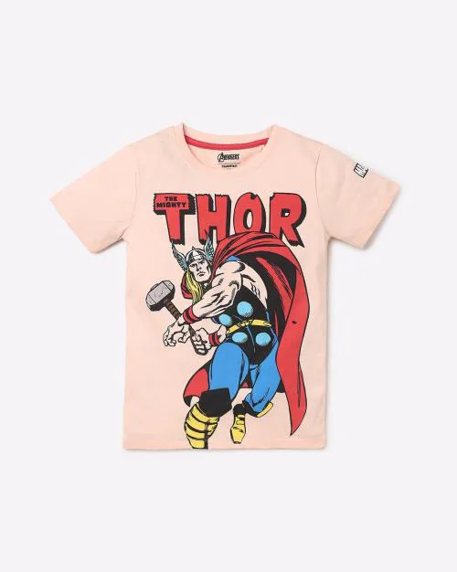 Thor Print Round-Neck T-shirt