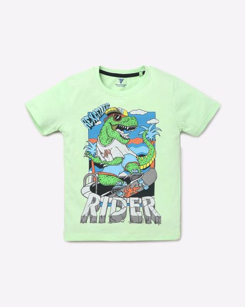 Cartoon Print Crew-Neck T-shirt