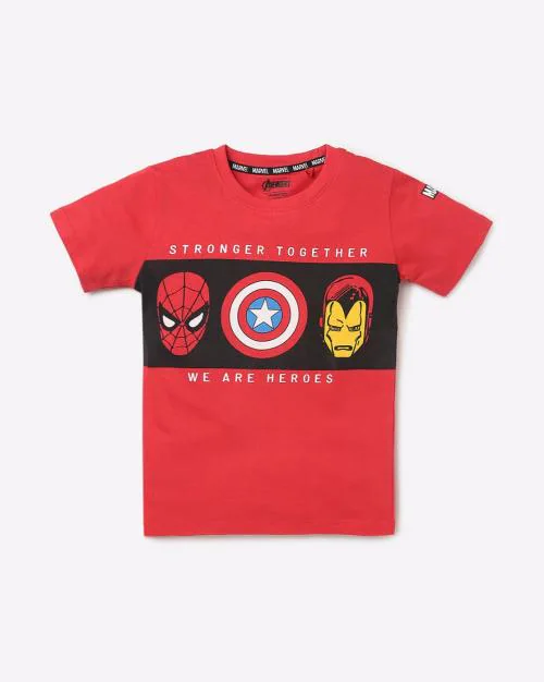 Avengers Print Round-Neck T-shirt