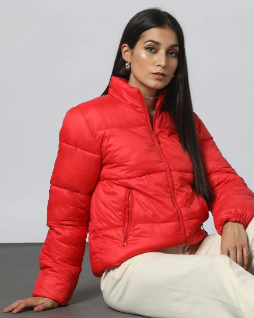 Women Zip-Front Puffer Jacket