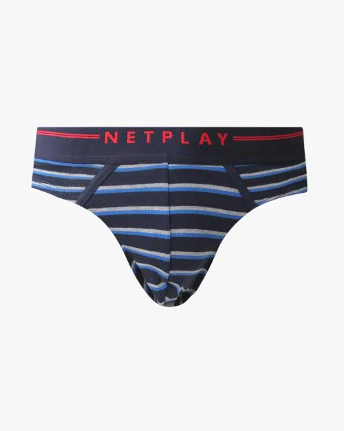 Striped Briefs with Elasticated Waist