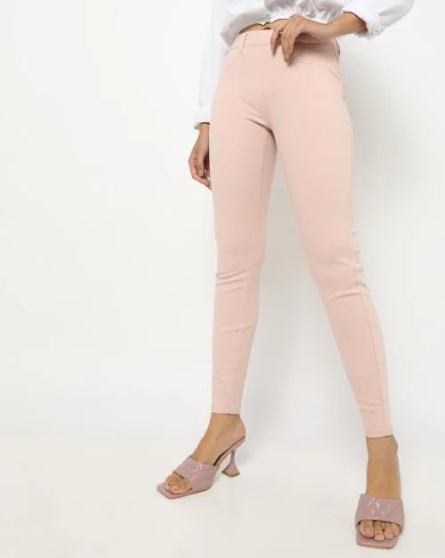 Mid-Rise Skinny Fit Trousers