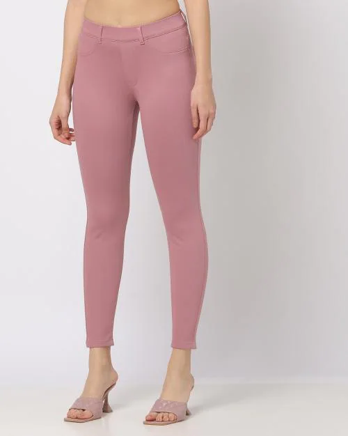 Mid-Rise Skinny Fit Trousers