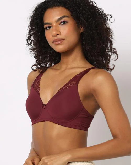 Padded Non Wired Fashion Lace Bra EC10