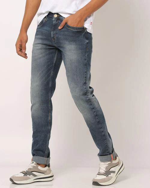 Buy Skinny Fit Mid Rise Jeans Online at Best Prices in India - JioMart.