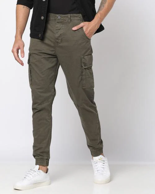 Flat-Front Cargo Jeans
