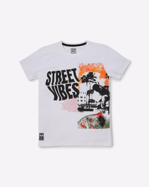 Graphic Print Round-Neck T-shirt