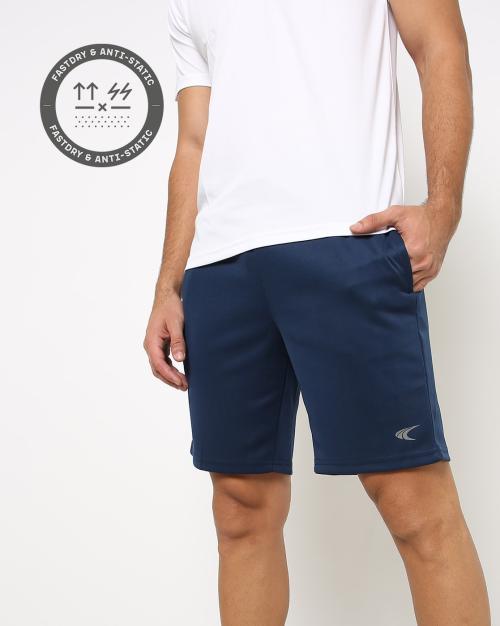 Typographic Print Shorts with Slip Pockets