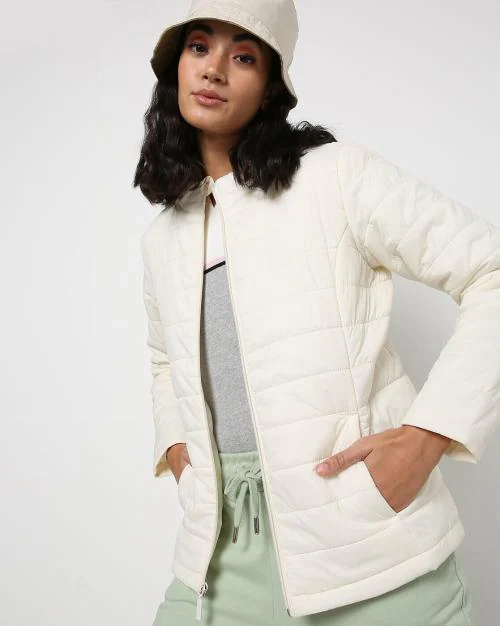 Quilted Zip-Front Puffer Jacket