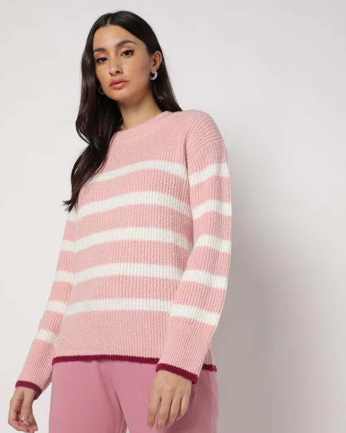 Knit Round-Neck Pullover