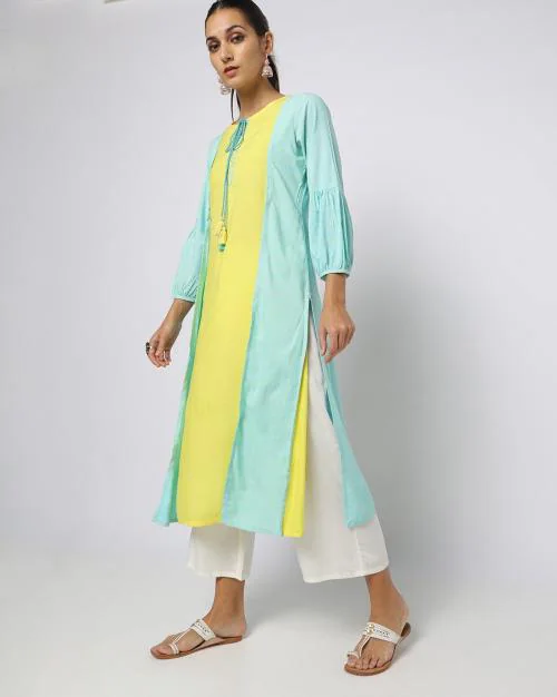 Buy RoundNeck Kurta with Tassels Online at Best Prices in India JioMart.