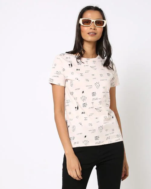 Printed Round-Neck T-Shirt