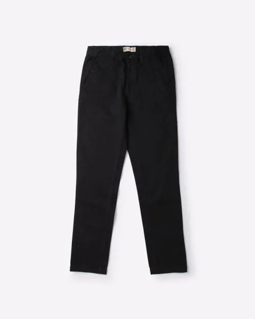 Boys Flat-Front Trousers with Insert Pockets