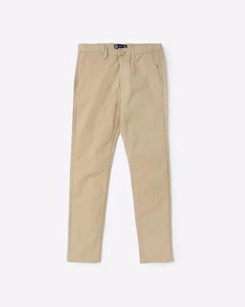 Boys Flat-Front Trousers with Insert Pockets