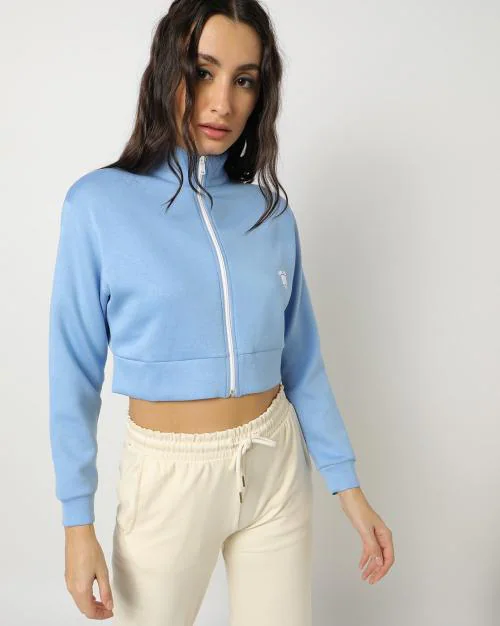 Zip-Front High-Neck Jacket