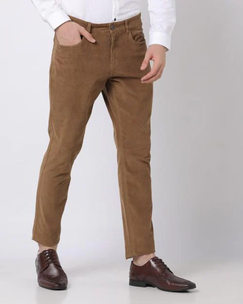 Tapered Fit Corduroy Trousers