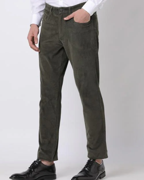 Tapered Fit Corduroy Trousers