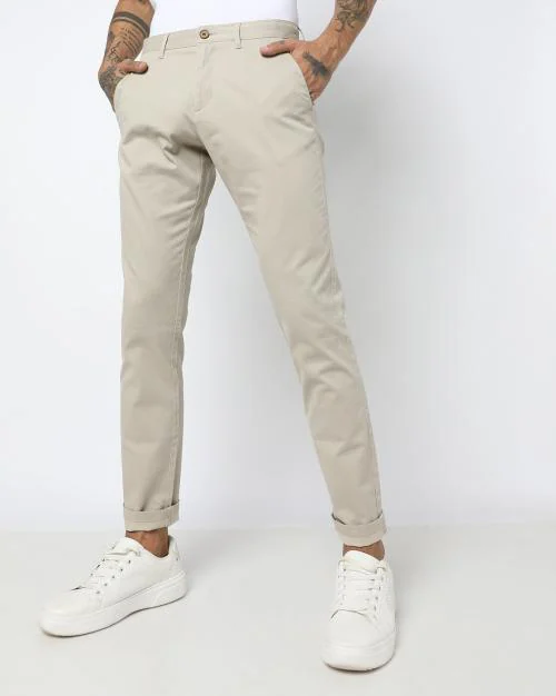 Tapered Fit Flat-Front Trousers