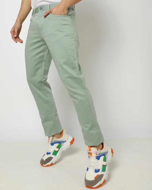 Tapered Fit Flat-Front Chinos