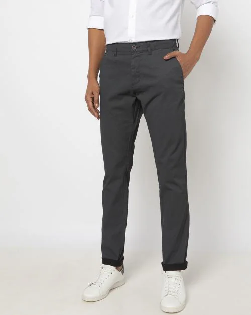 Tapered Fit Flat-Front Trousers