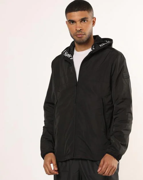 Zip-Front Hooded Jacket