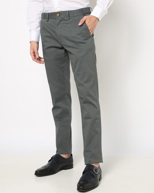 Tapered Fit Flat-Front Trousers