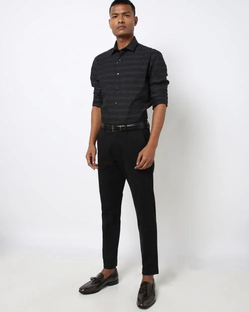 Flat-Front Trousers with Insert Pockets