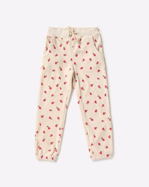 Floral Print Jogger Pants with Drawstring Waist