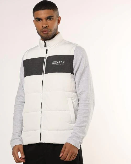 Quilted Zip-Front Gilet Jacket
